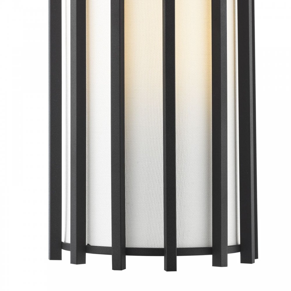 Cagliari Matt Black Wall Light C/W Ivory Shade