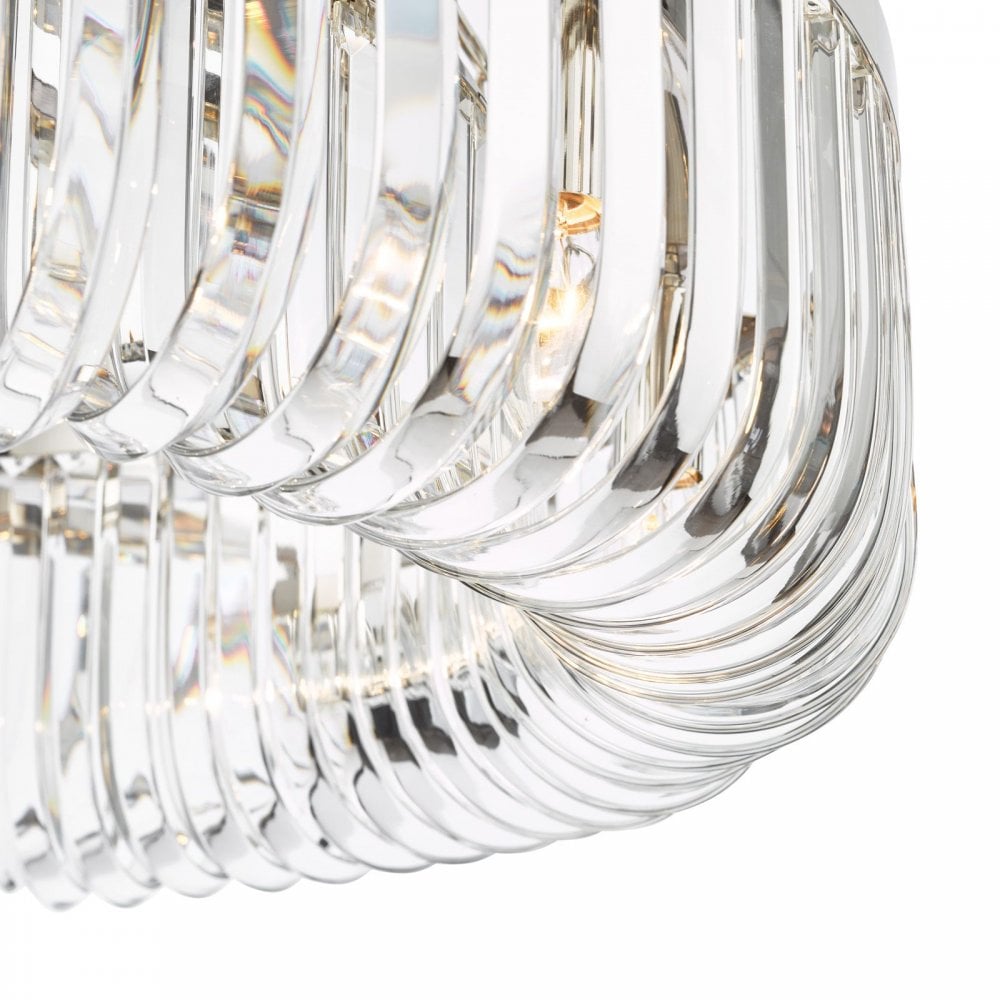 Sigourney 8 Light Satin & Gold Crystal Chandelier