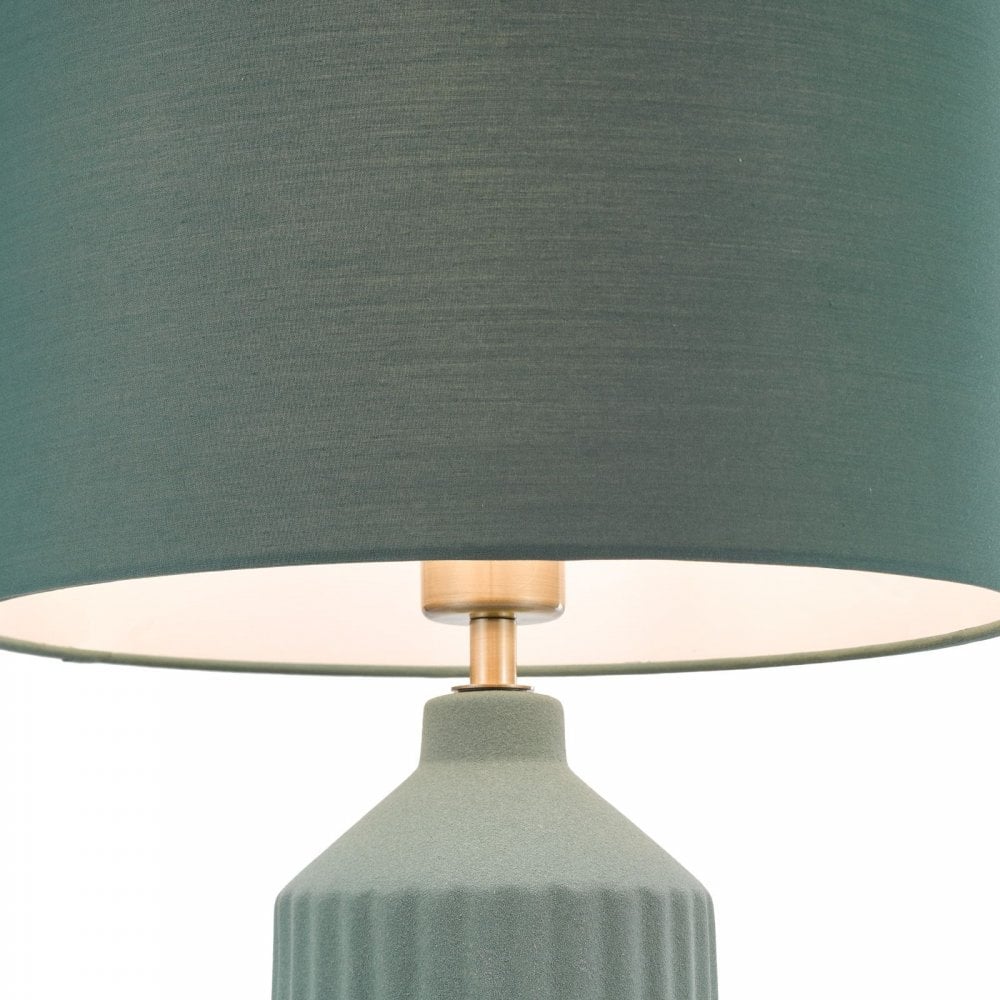 Chloris Large Green Table Lamp C/W Shade