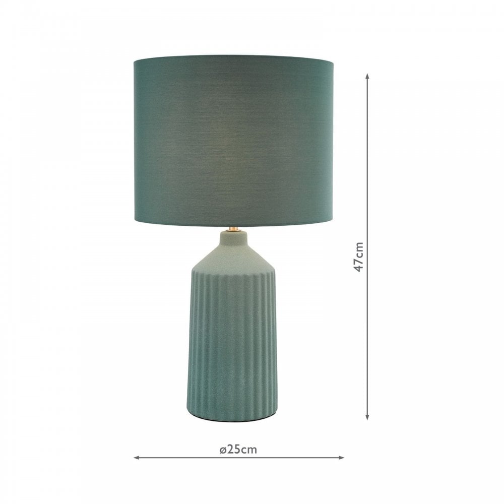 Chloris Large Green Table Lamp C/W Shade