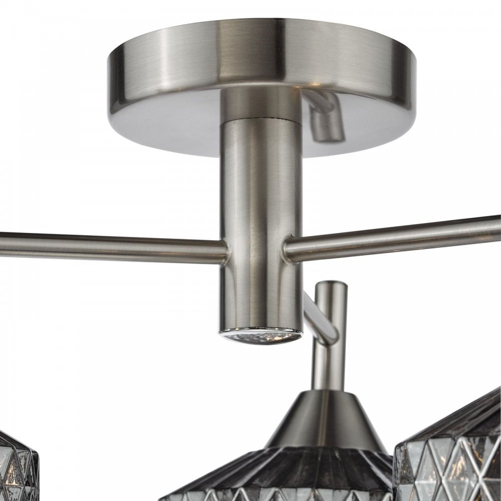 Fabrienne 3 Light Semi Flush Fitting