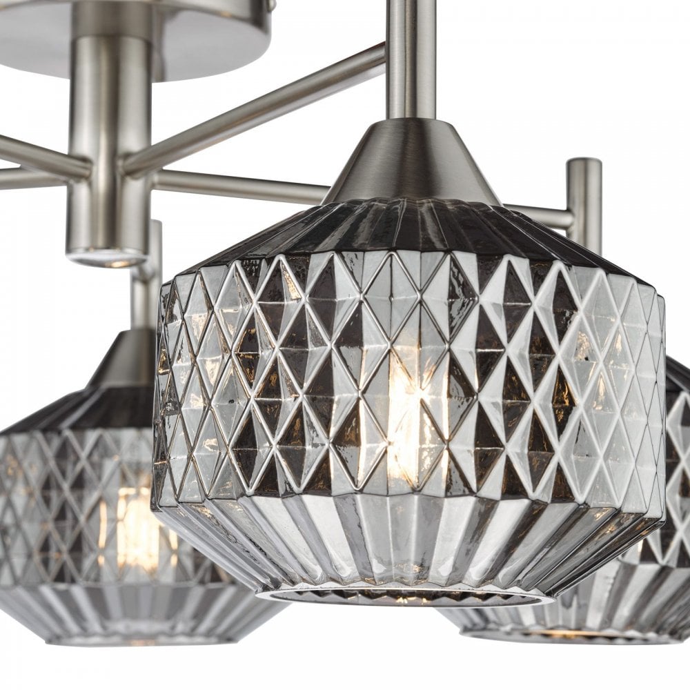 Fabrienne 5 Light Semi Flush Fitting