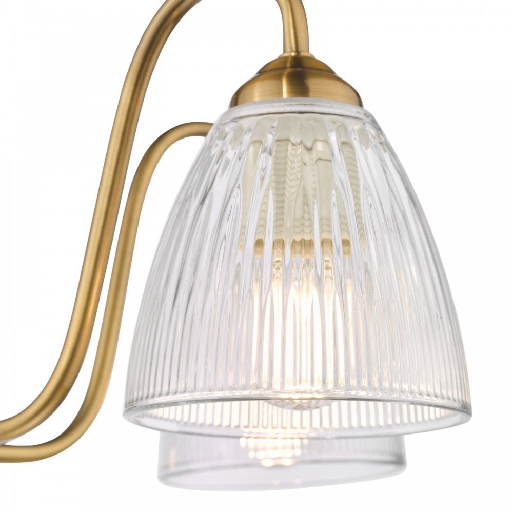Glynis Antique Bronze 5 Light Semi Flush Fitting