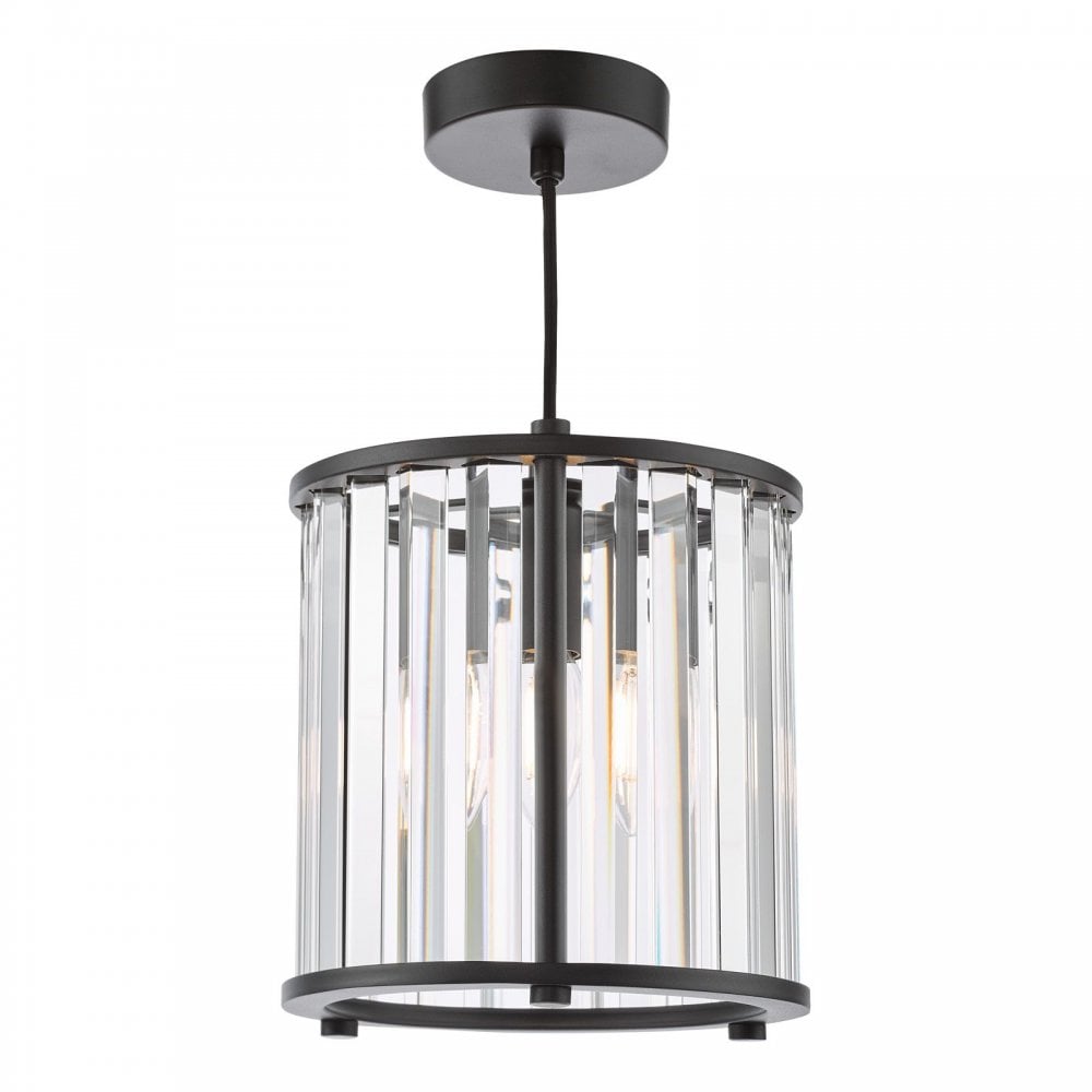 Kiran Single Pendant in Satin Black