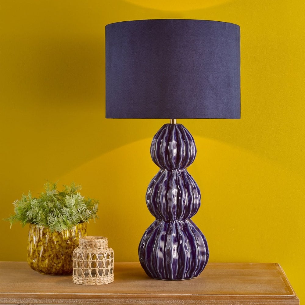 Lorelai Blue Table Lamp C/W Shade