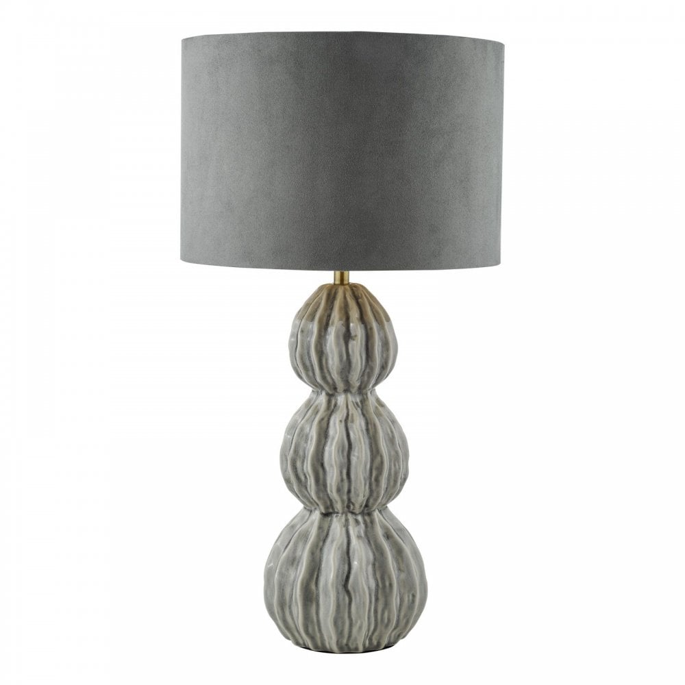 Lorelai Grey Table Lamp C/W Shade