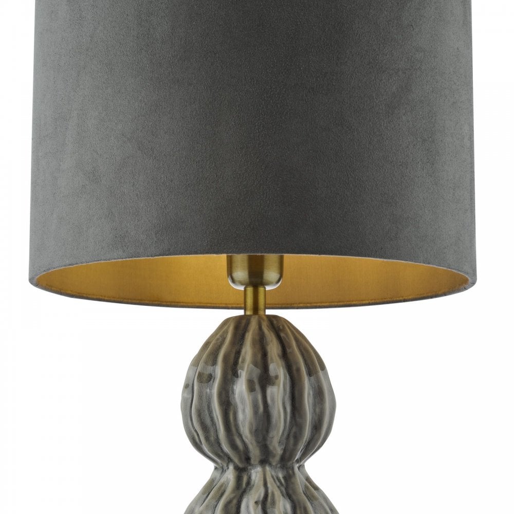 Lorelai Grey Table Lamp C/W Shade