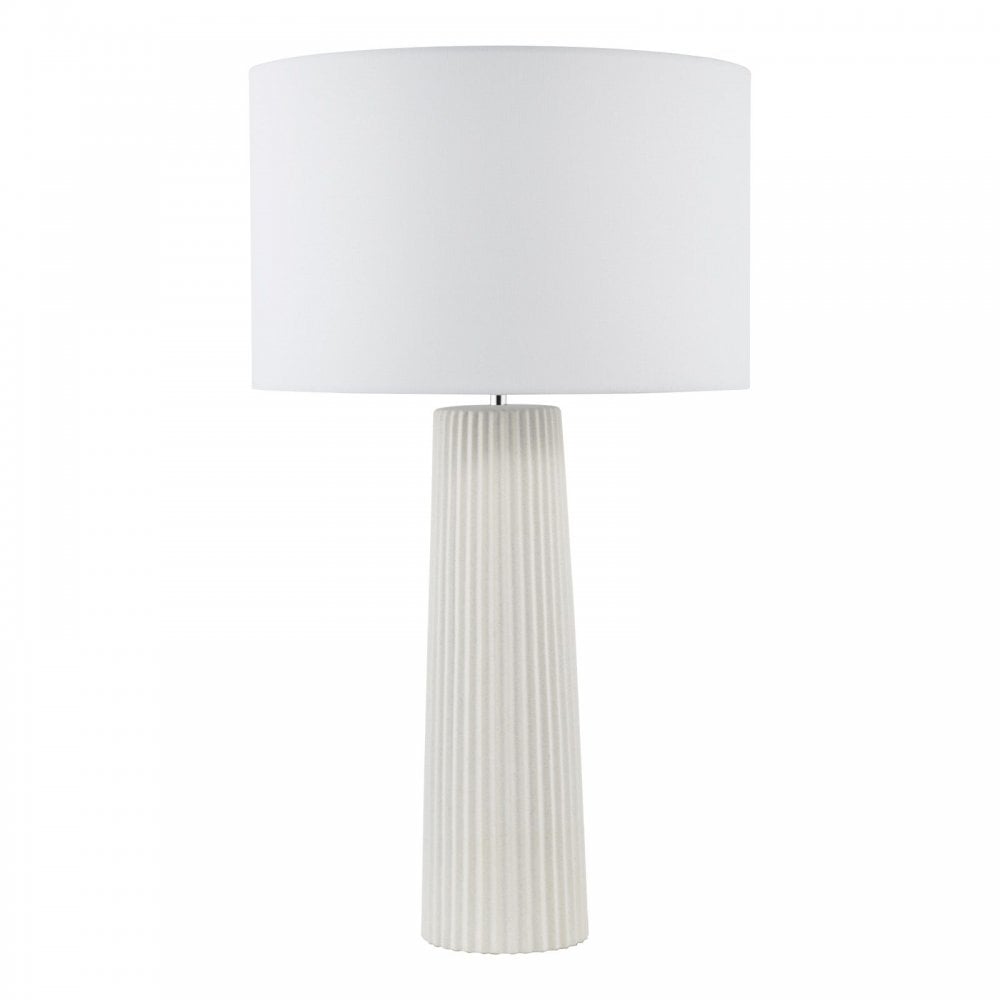Myla White Ceramic Table Lamp C/W Shade