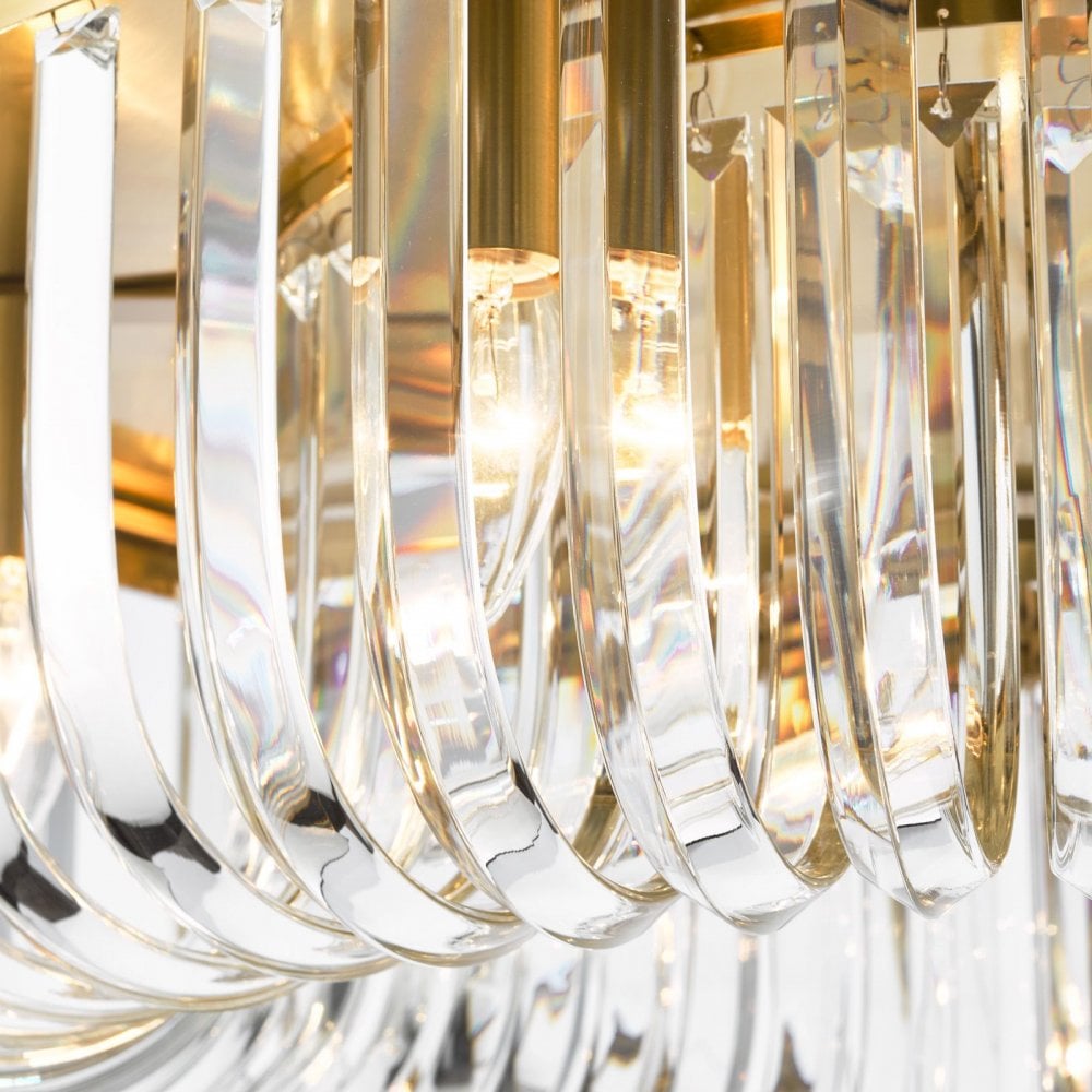 Sigourney 6 Light Satin Gold Semi Flush Fitting