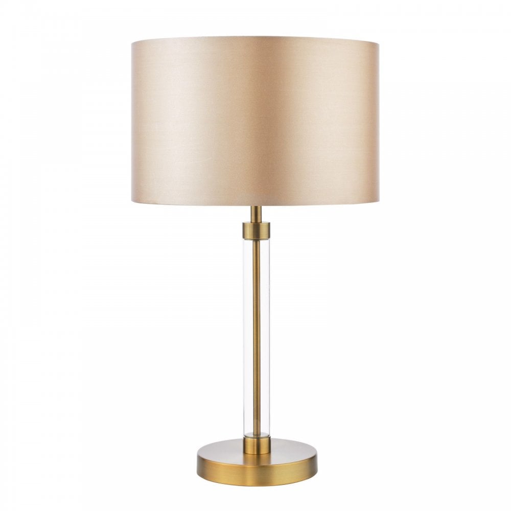 Sylvester Antique Brass Table Lamp C/W Shade