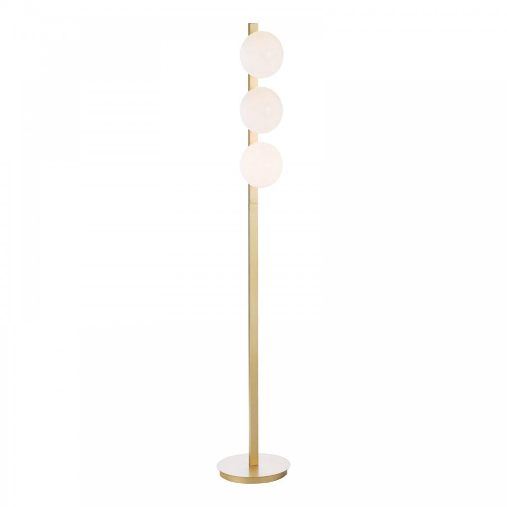 Tauri Gold & Opal Glass Floor Lamp