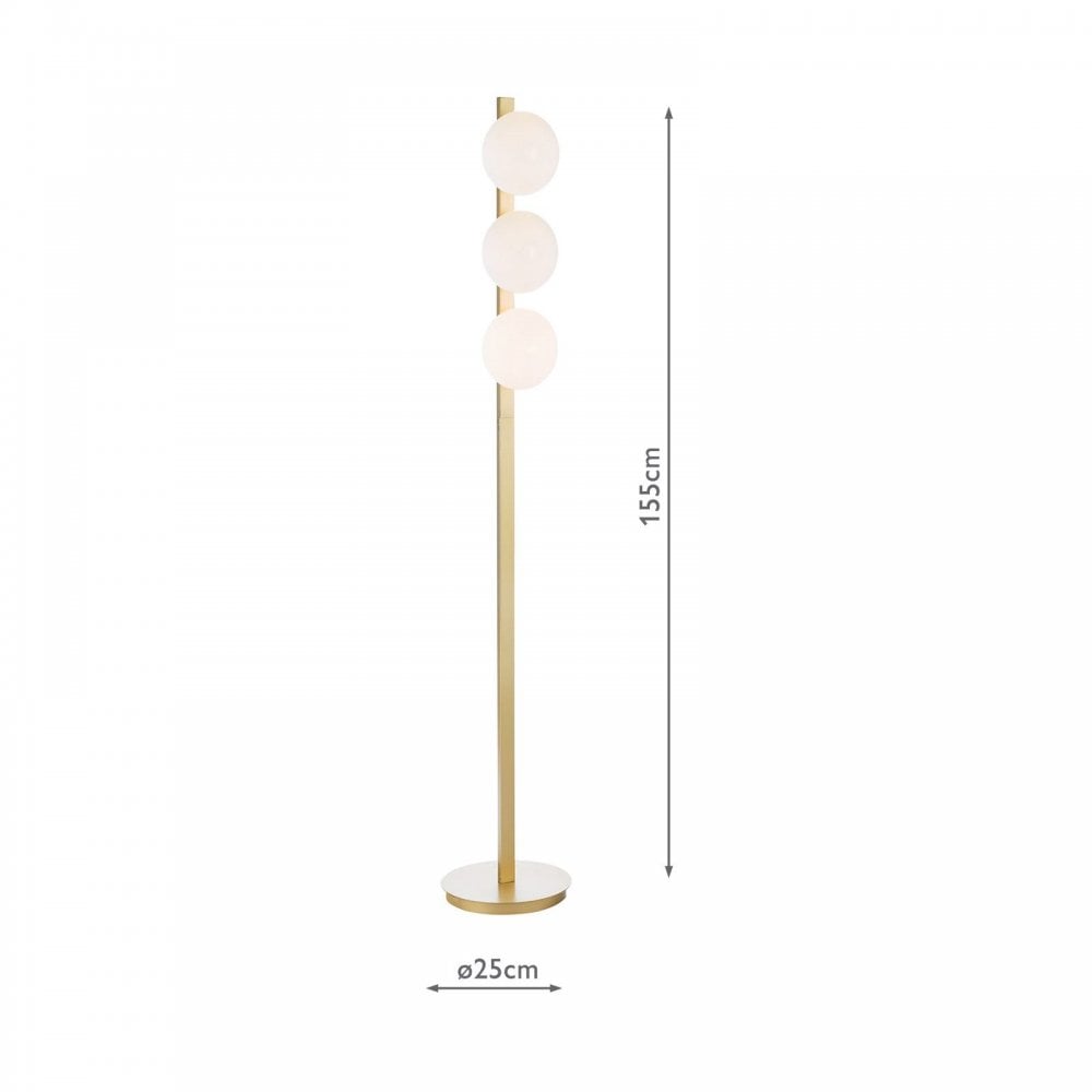 Tauri Gold & Opal Glass Floor Lamp