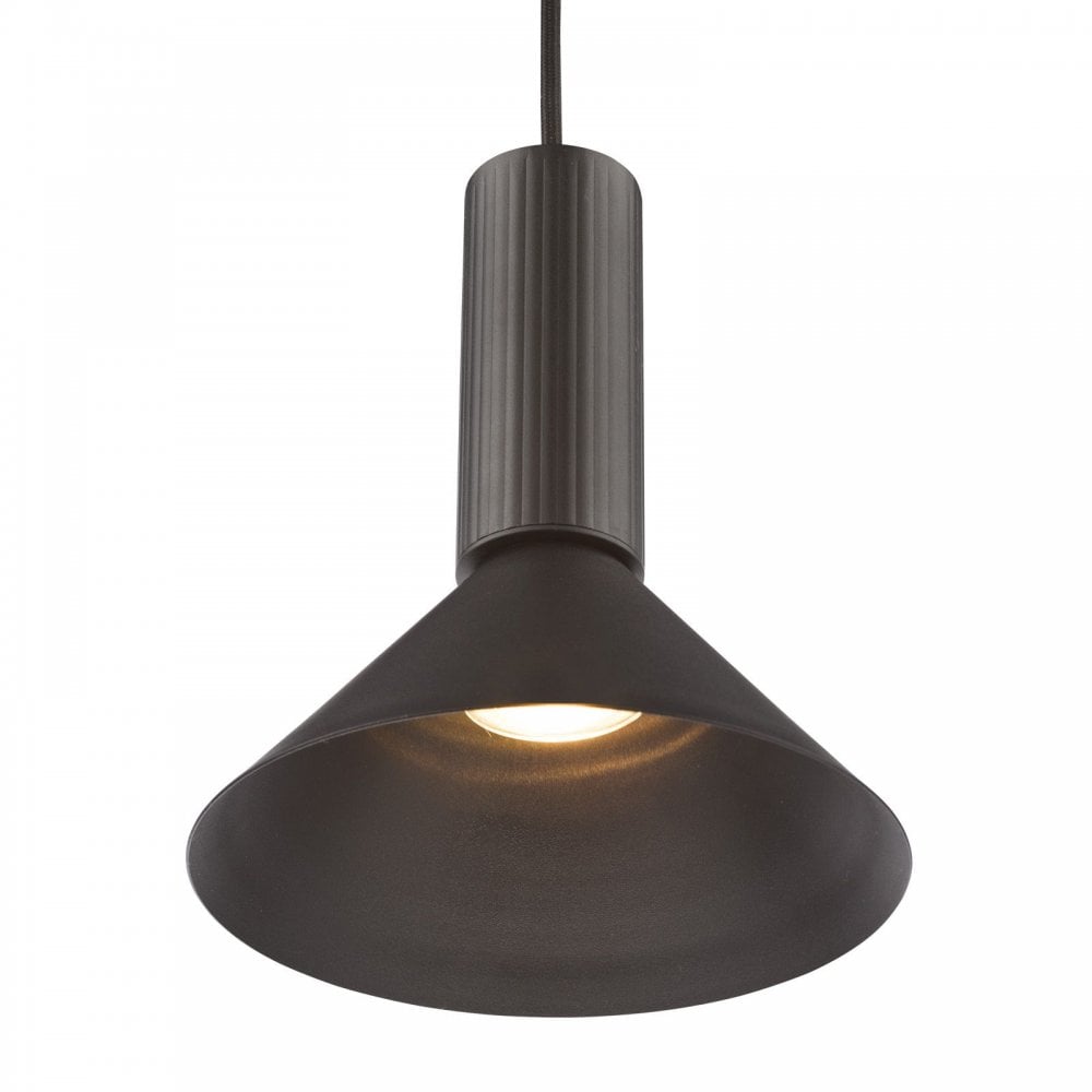 Ragnar Satin Black Pendant/Wall Light