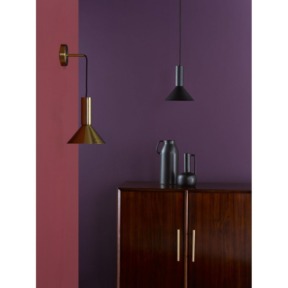 Ragnar Natural Brass Pendant/Wall Light