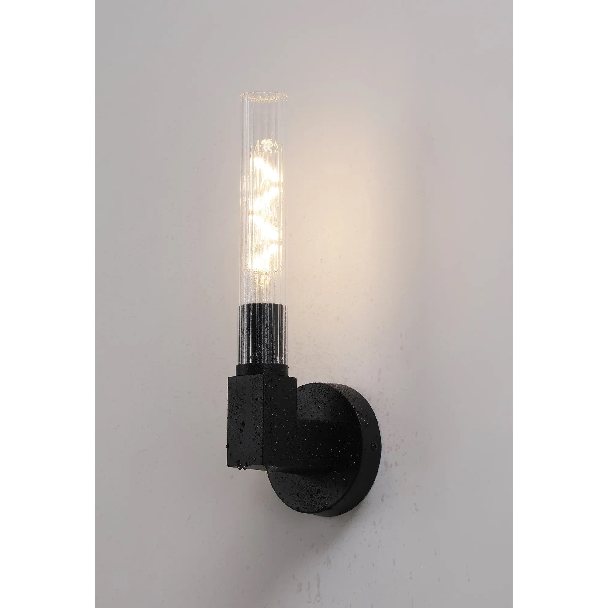 Dee Single Wall Light in Satin Black