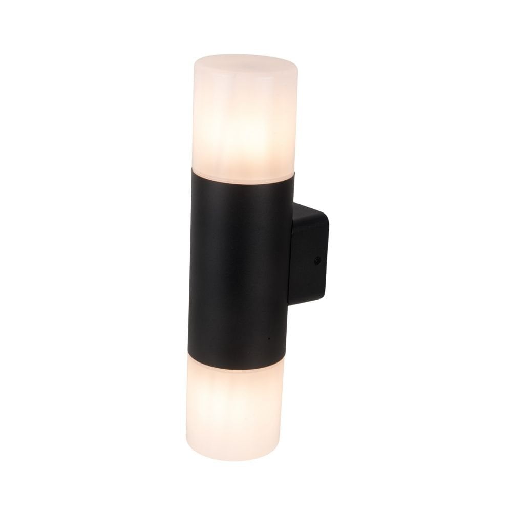 Piper Up and Down Black Wall Light IP44
