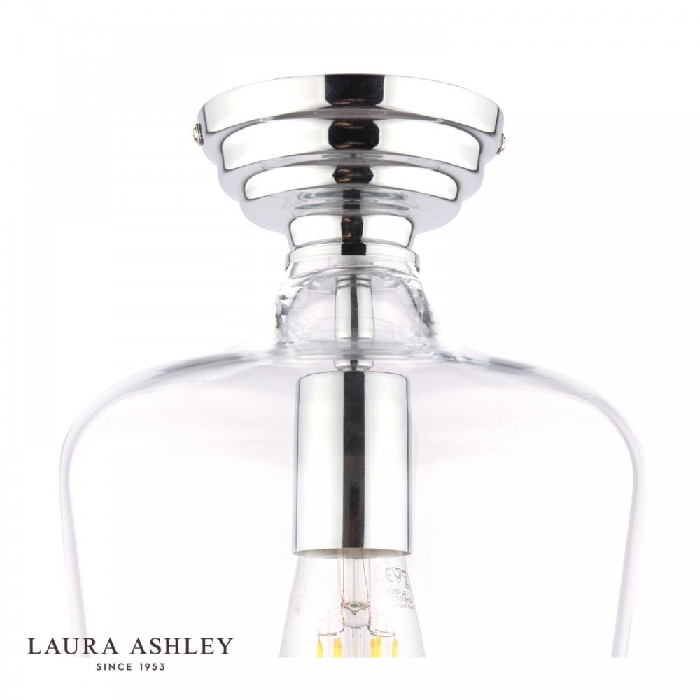 Ockley Polished Chrome Semi Flush Fitting