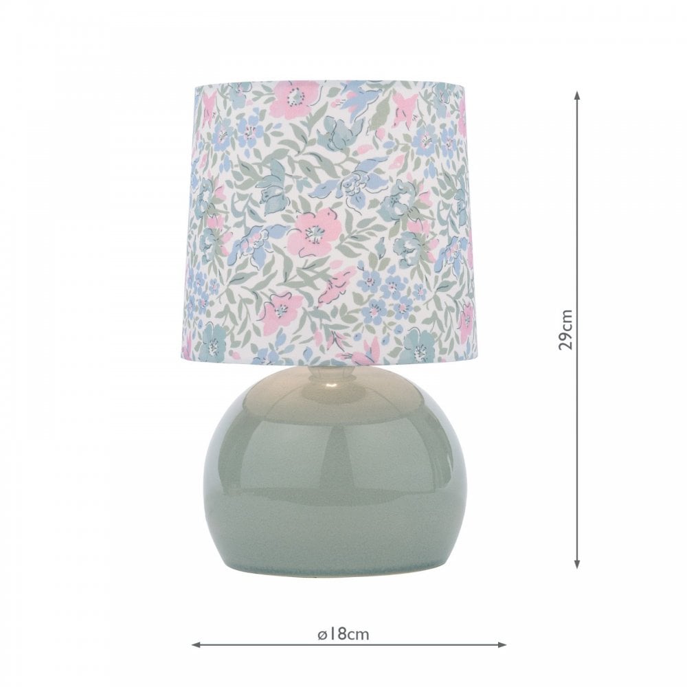 Sherston Blue Table Lamp C/W Shade