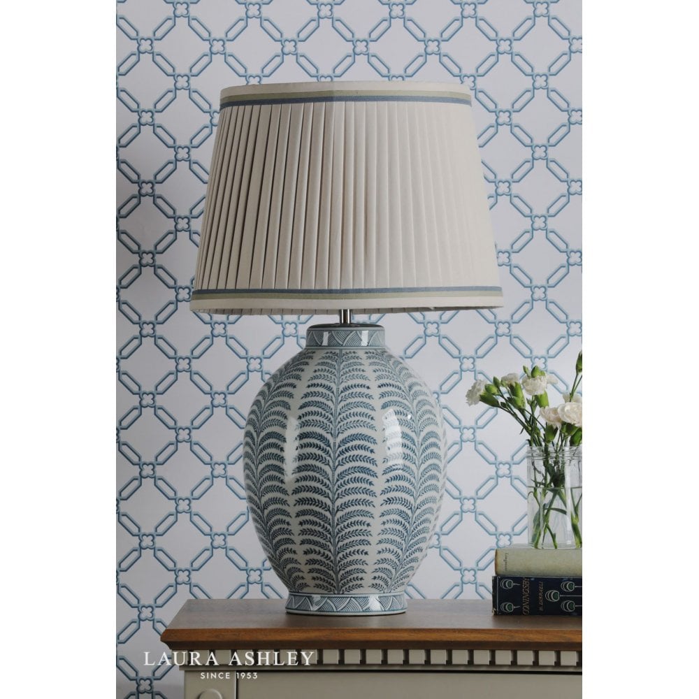 Stannard Blue Ceramic Table Lamp C/W Shade