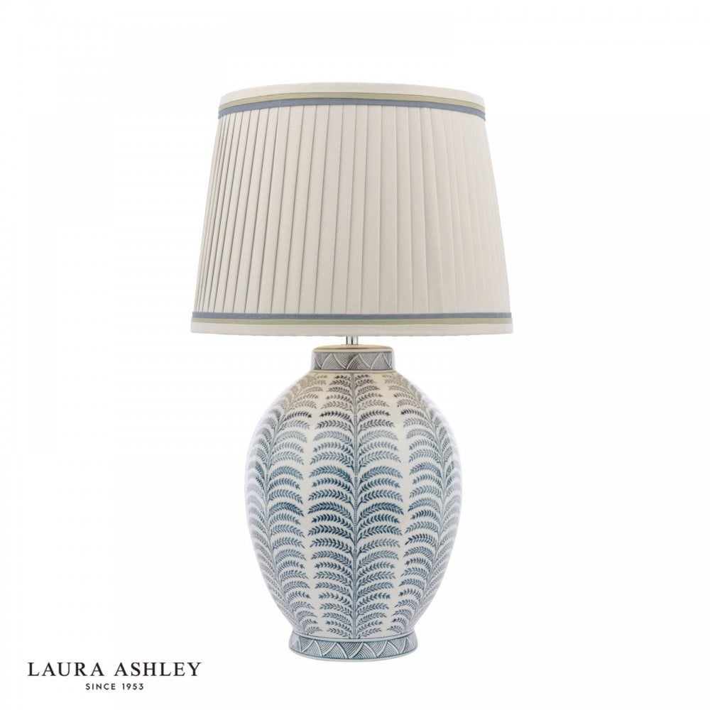 Stannard Blue Ceramic Table Lamp C/W Shade