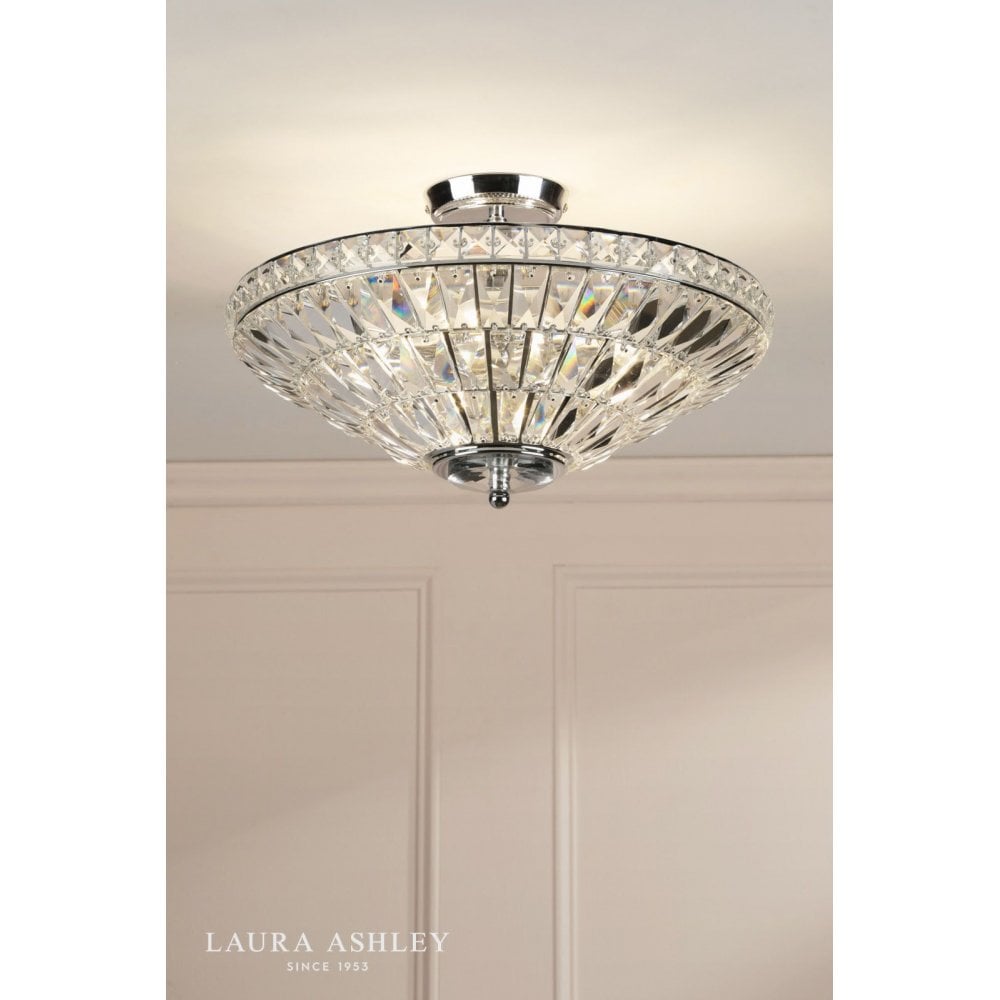 Vienna 3 Light Polished Chrome Semi Flush