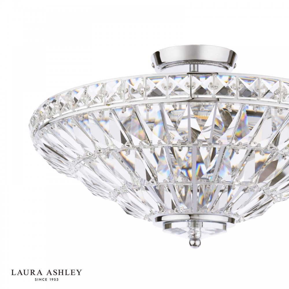 Vienna 3 Light Polished Chrome Semi Flush