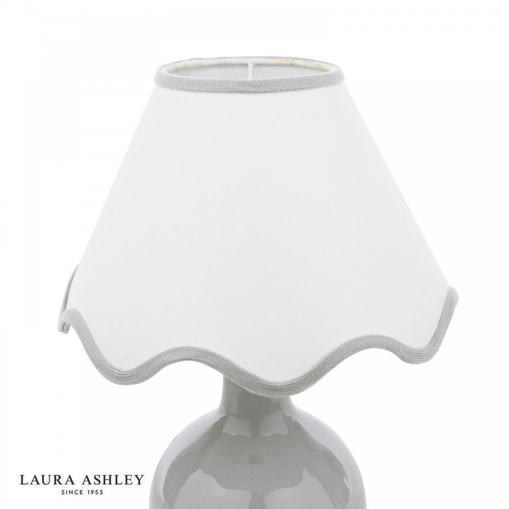 Bramhope Grey Ceramic Table Lamp C/W Shade