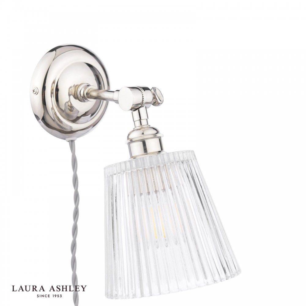 Callaghan Plugged Wall Light in Polished Nickel