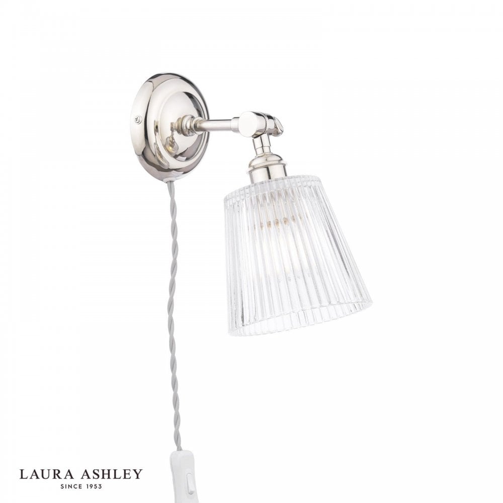 Callaghan Plugged Wall Light in Polished Nickel