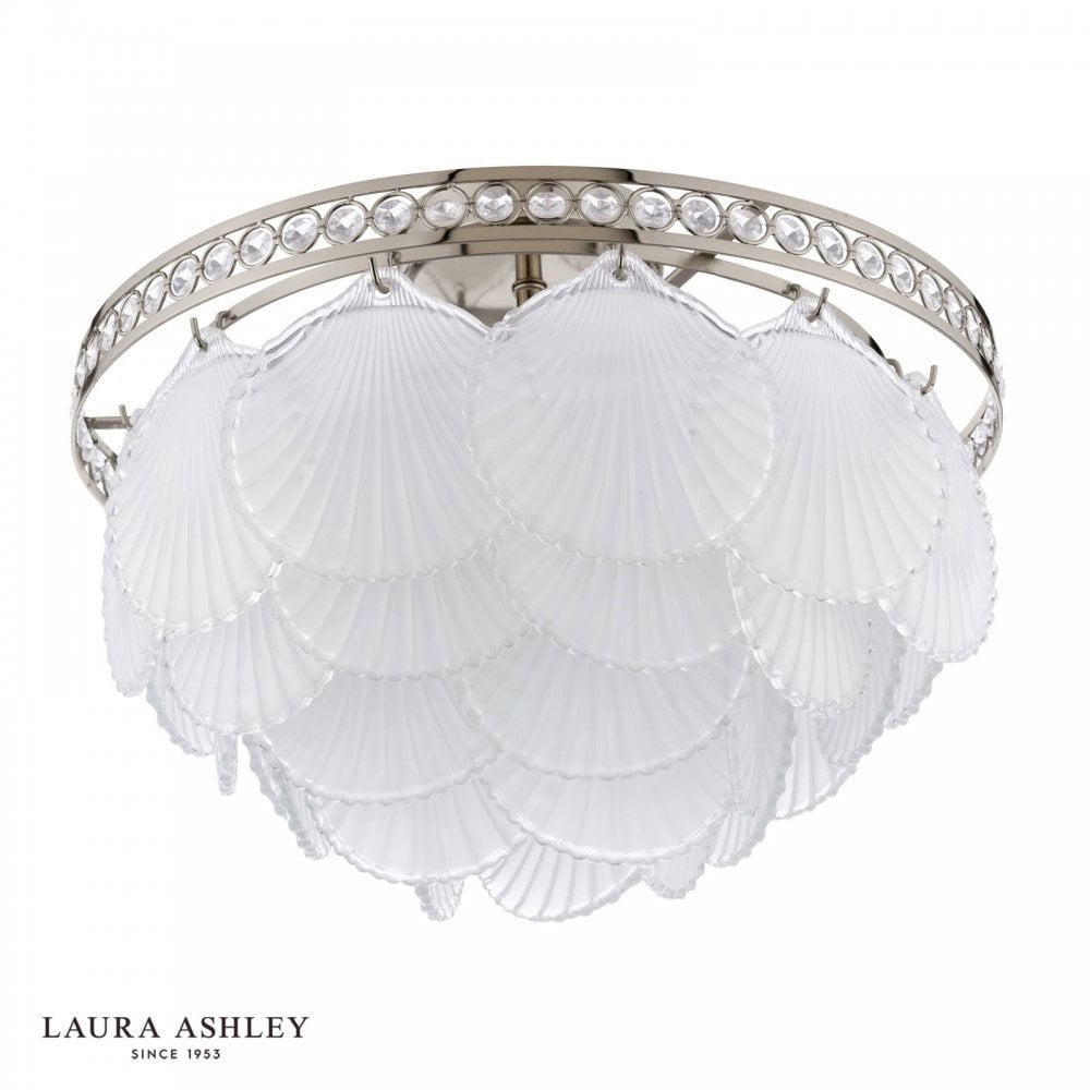 Caverton 4 Light Semi Flush Fitting in Polished Nickel