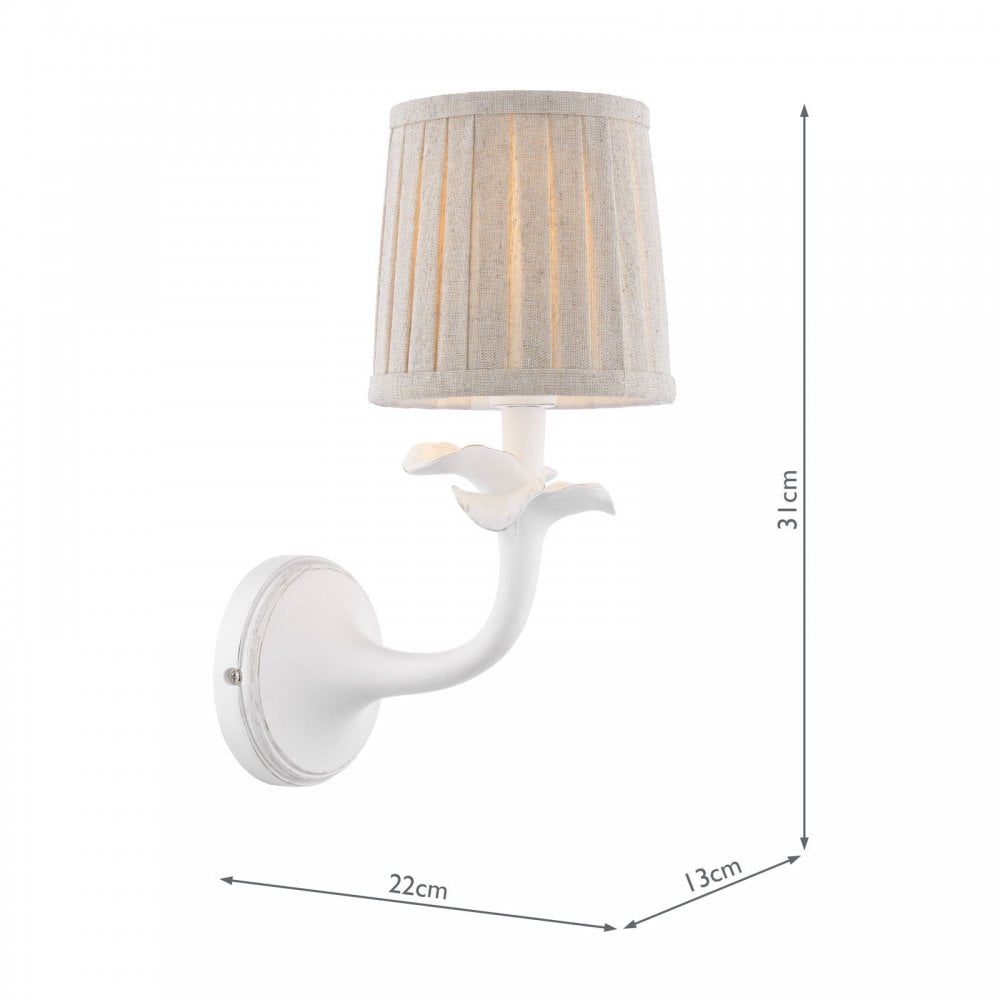 Eleni White Wall Light C/W Shade