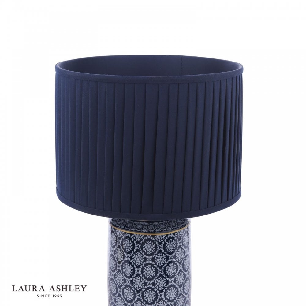 Knipton Antique Brass & Blue Table Lamp C/W Shade