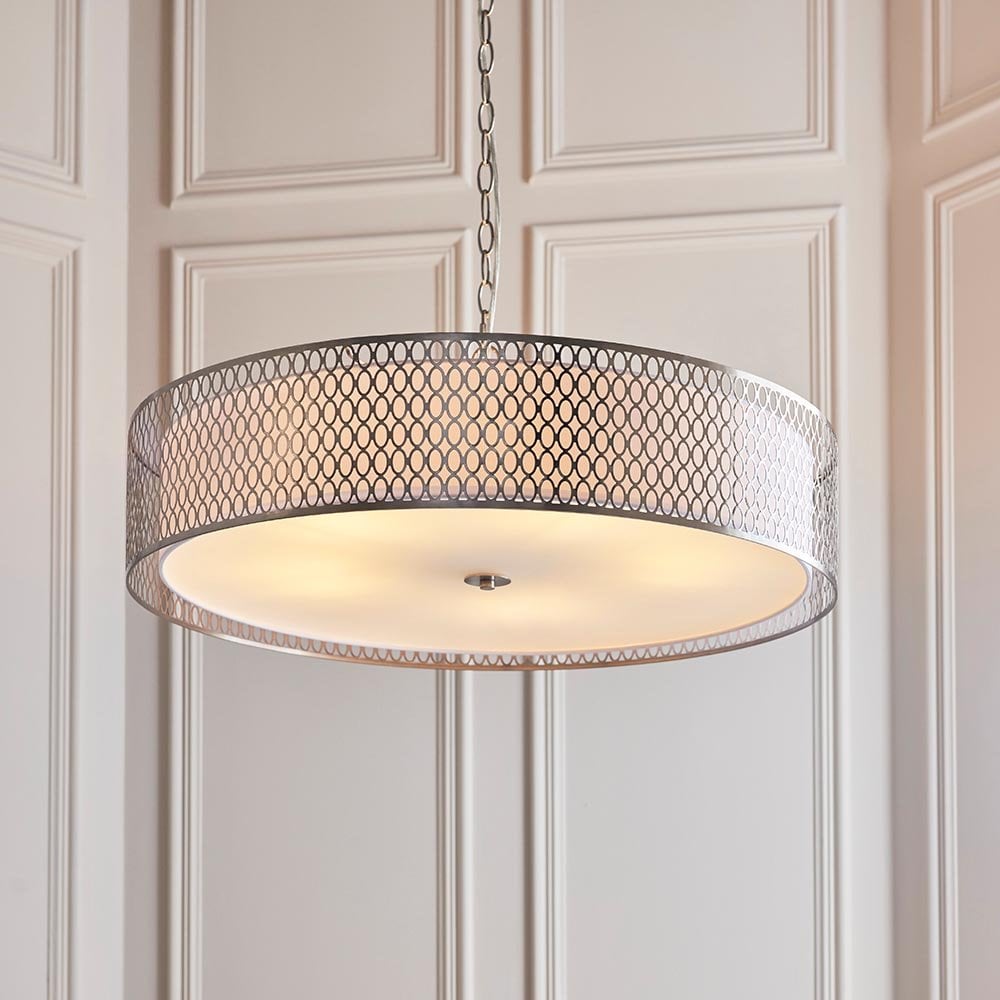 Cordero Large Satin Nickel Ceiling Pendant