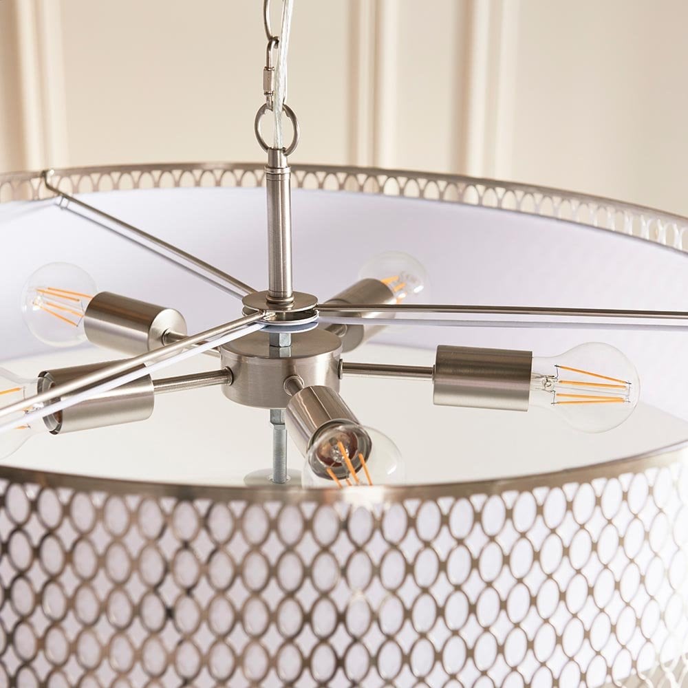 Cordero Large Satin Nickel Ceiling Pendant