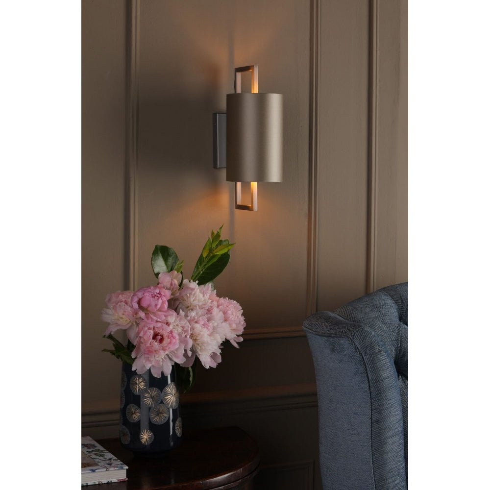 Hampstead Brushed Chrome Wall Light C/W Bespoke Shade
