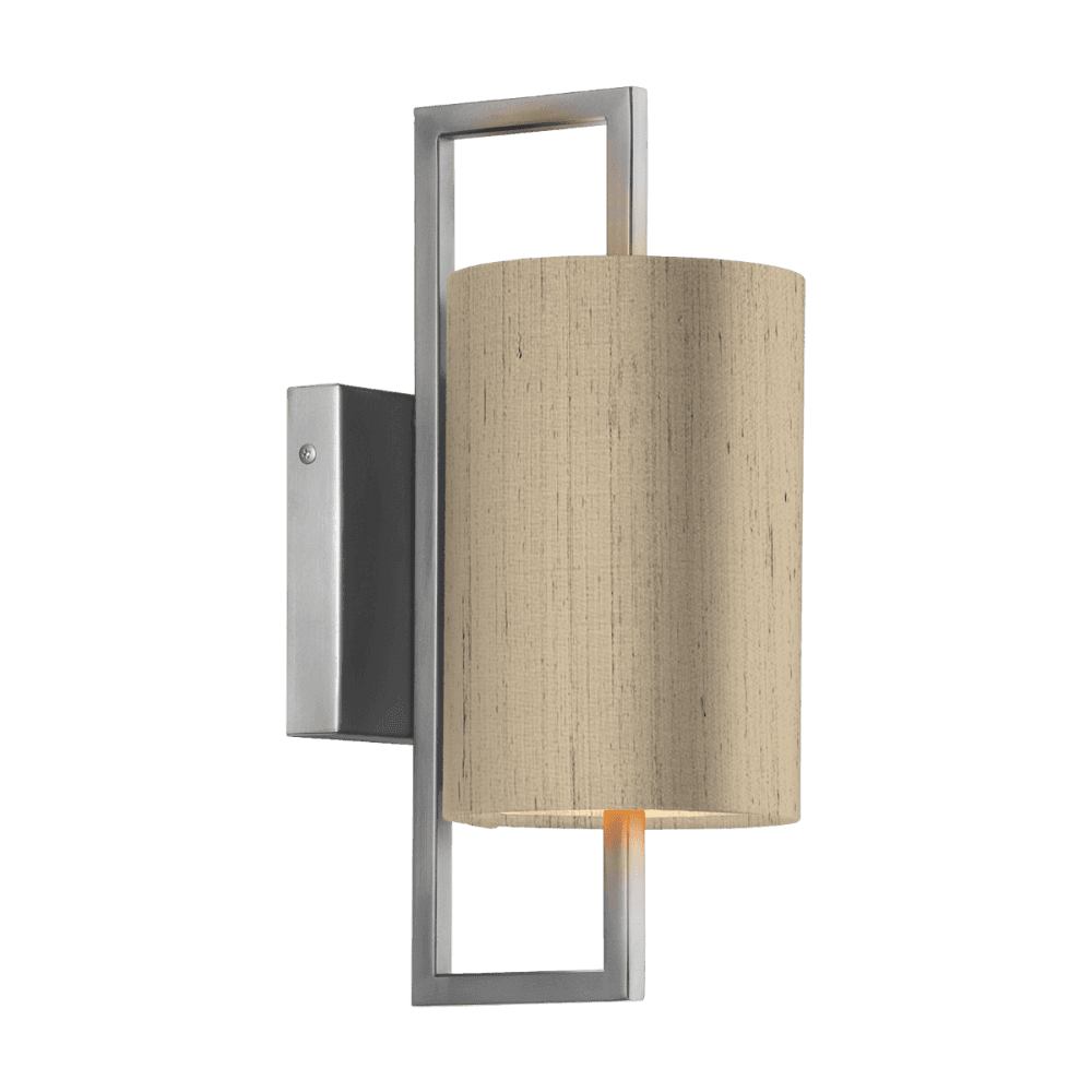 Hampstead Brushed Chrome Wall Light C/W Bespoke Shade