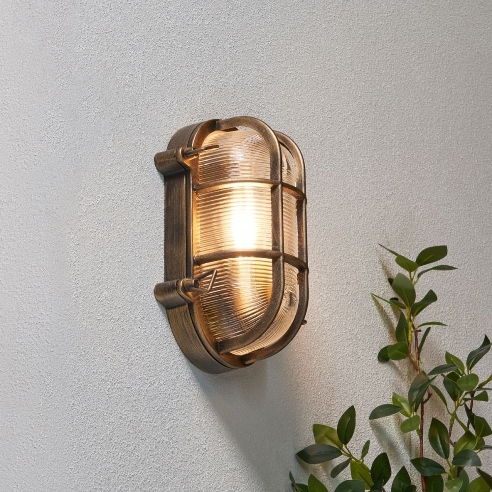 Davey Gold Caged Oval Bulkhead