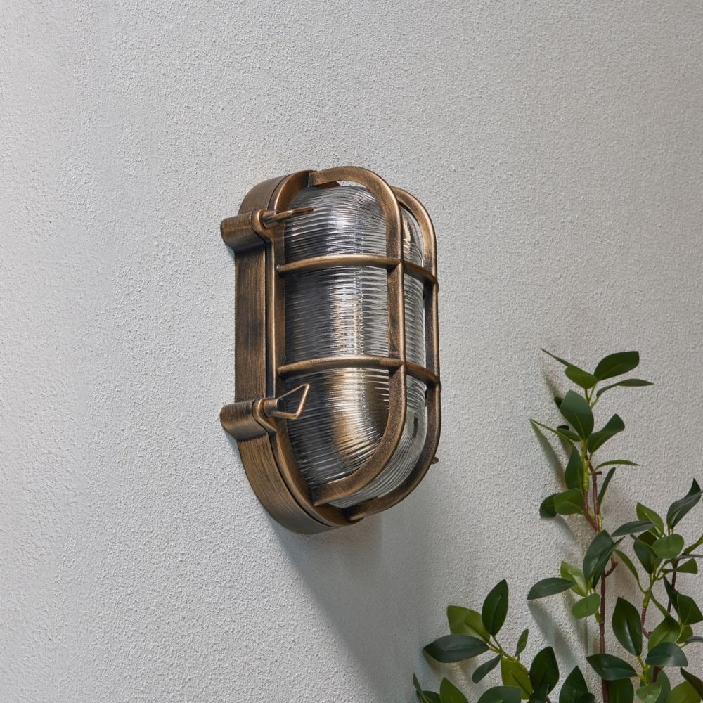 Davey Gold Caged Oval Bulkhead