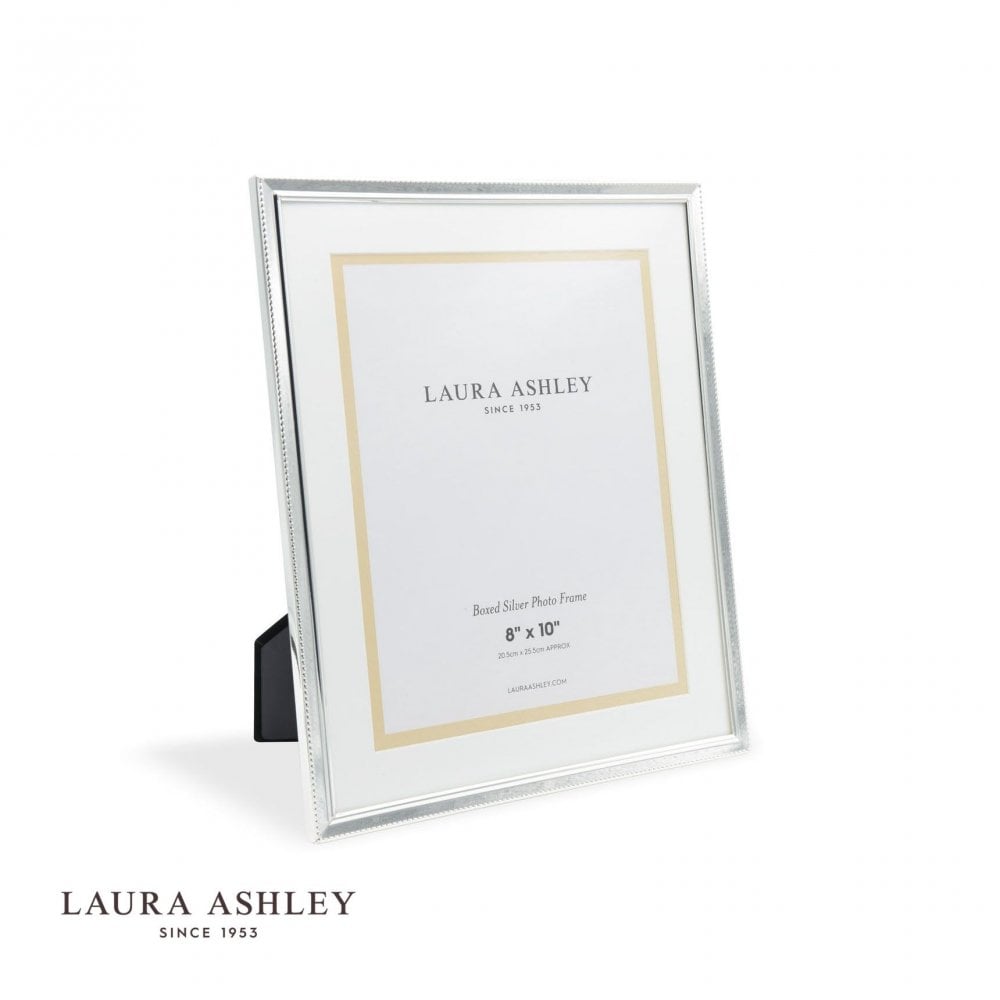 Boxed 8x10 inch Photo Frame Polished Silver