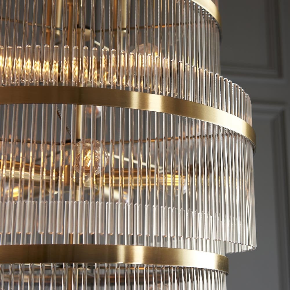Marietta 21 Light Chandelier in Antique Brass