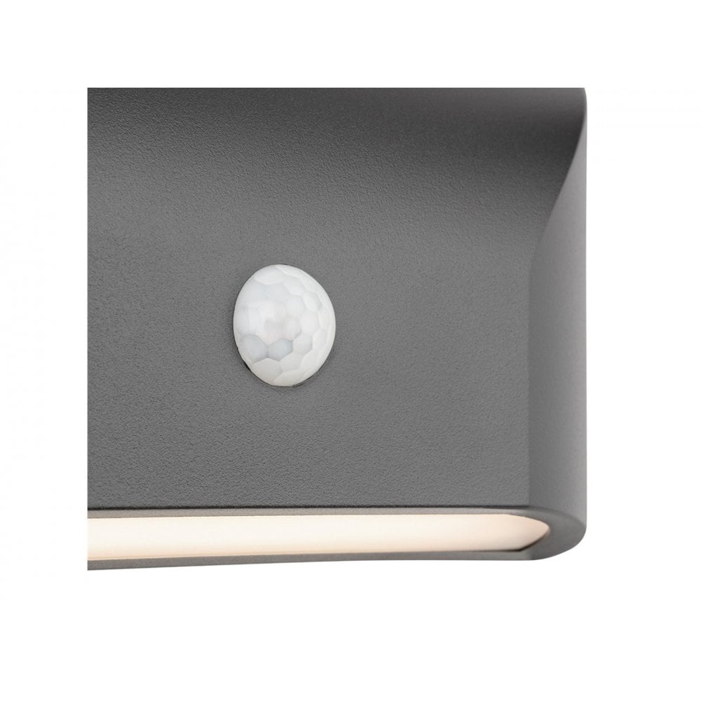 Mission LED Outdoor Wall Light in Graphite with PIR Sensor