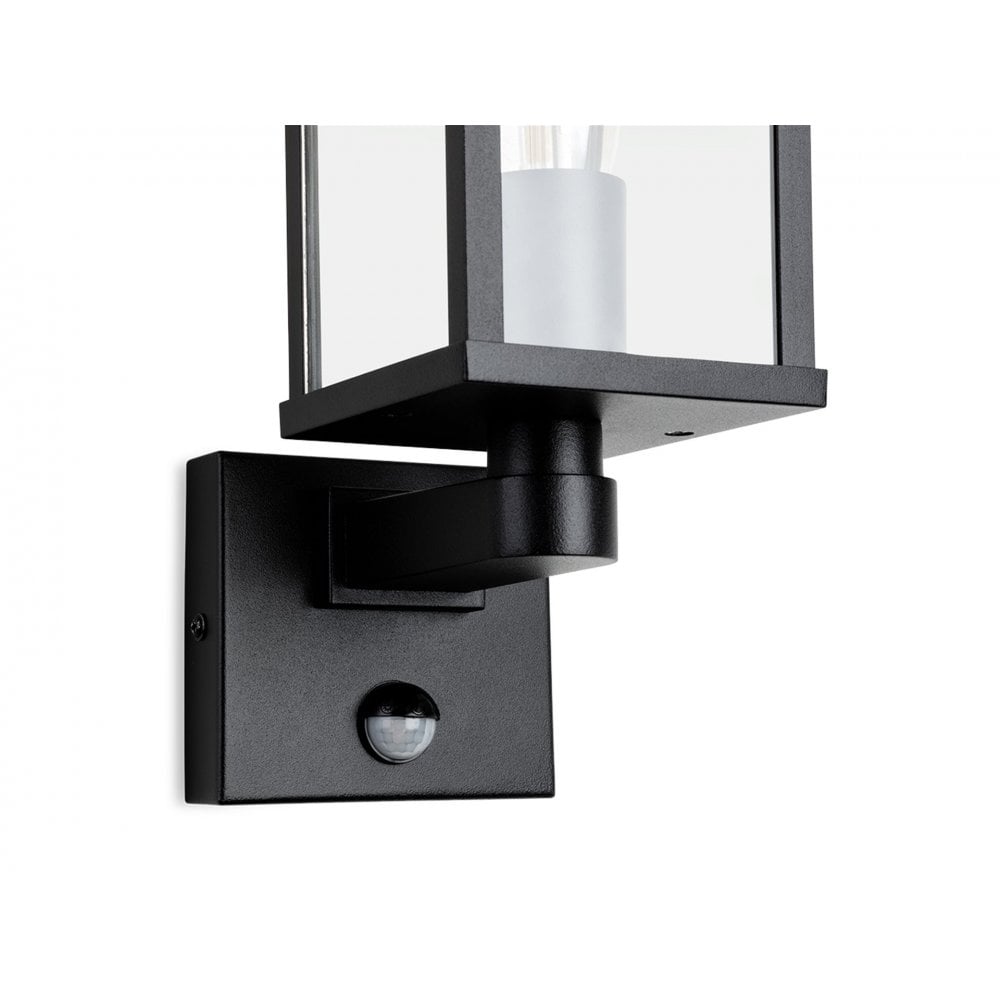 Dakota Black Outdoor Lantern with PIR Sensor