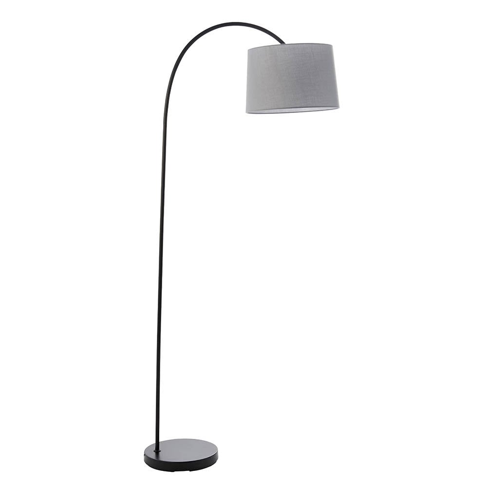 Carlson Floor Lamp in Matt Black C/W Grey Finish
