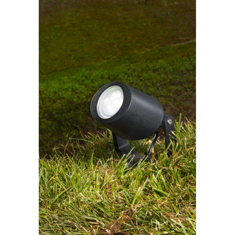 Mini Tommy Black 3.5W LED Spike Floodlight with Frosted Diffuser