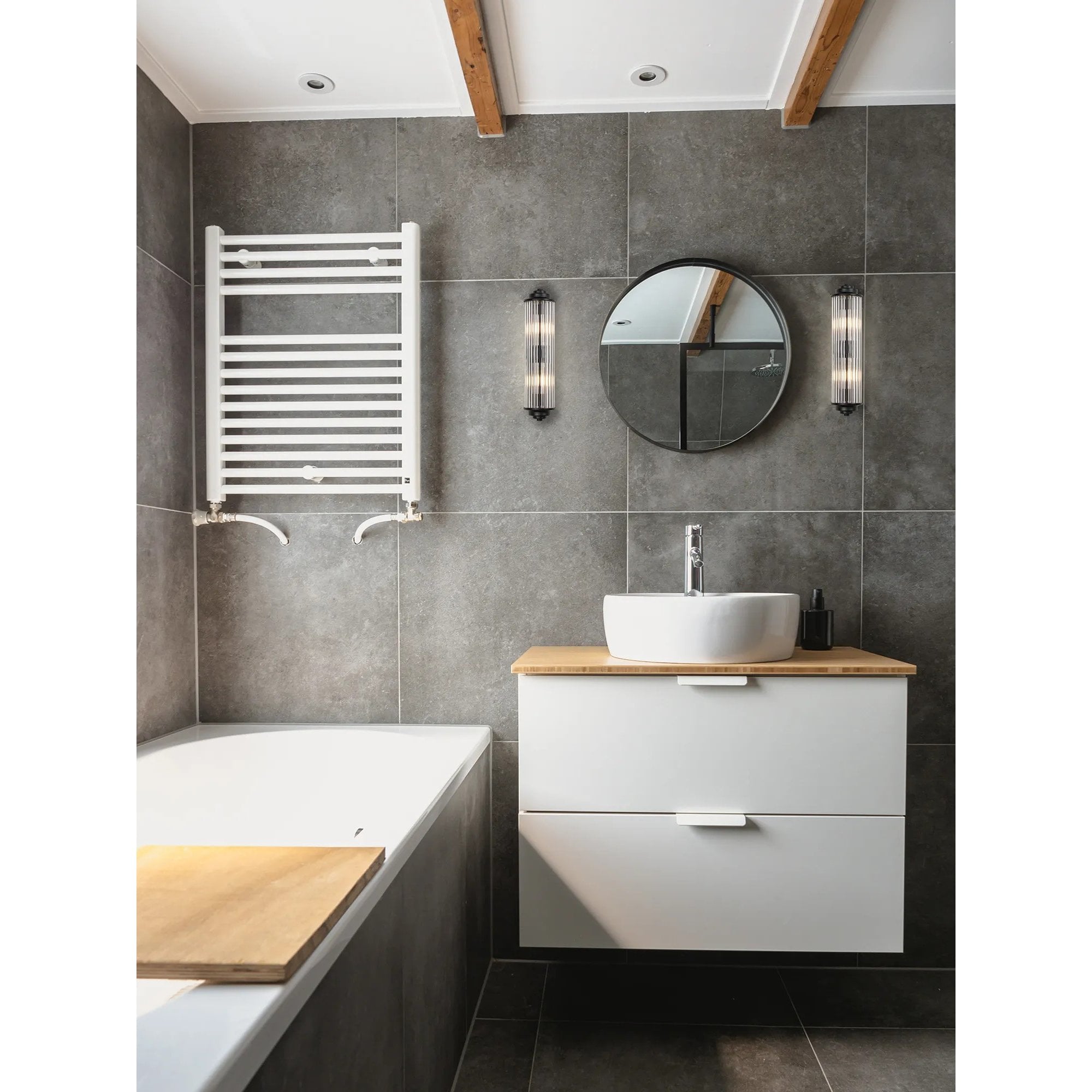 Appeal Small Flush Satin Black Wall Fitting IP44