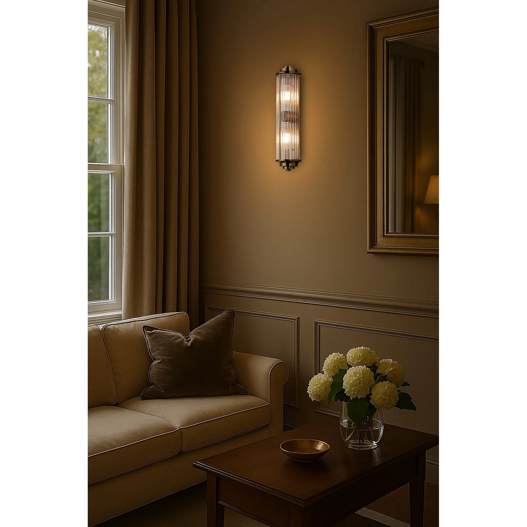 Appeal Small Flush Wall Antique Brass Fitting IP44