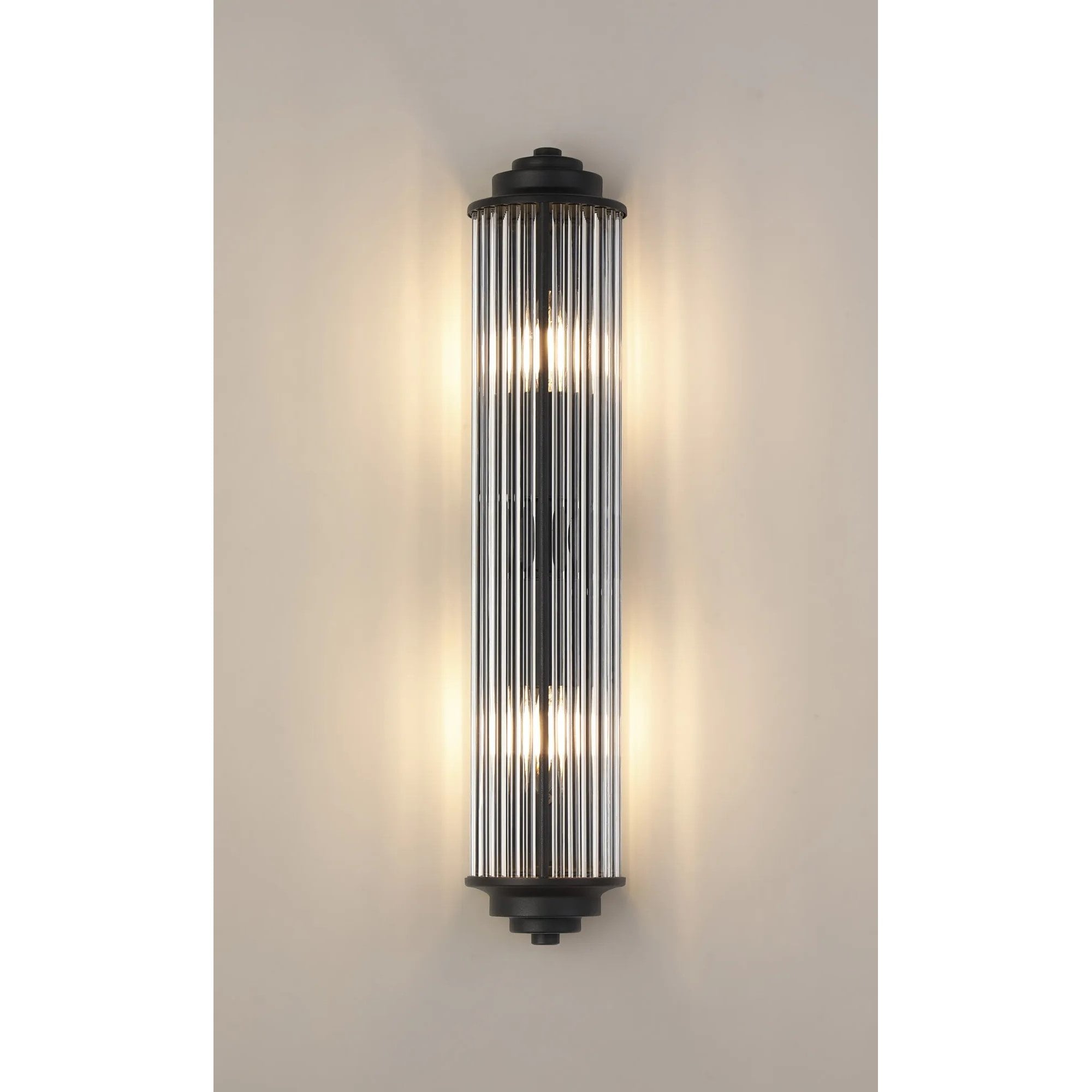Appeal Large Flush Satin Black Wall Fitting IP44