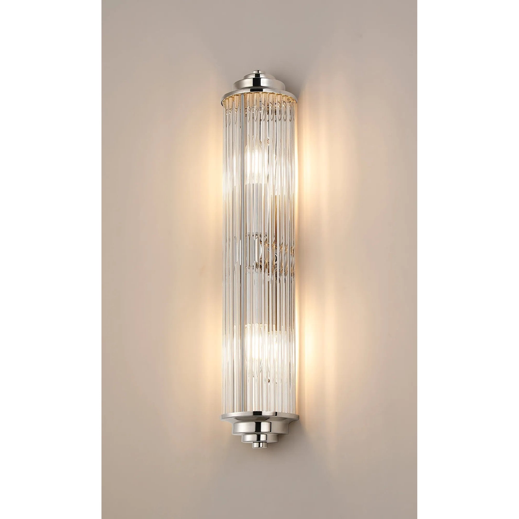 Appeal Large Flush Polished Nickel Wall Fitting IP44