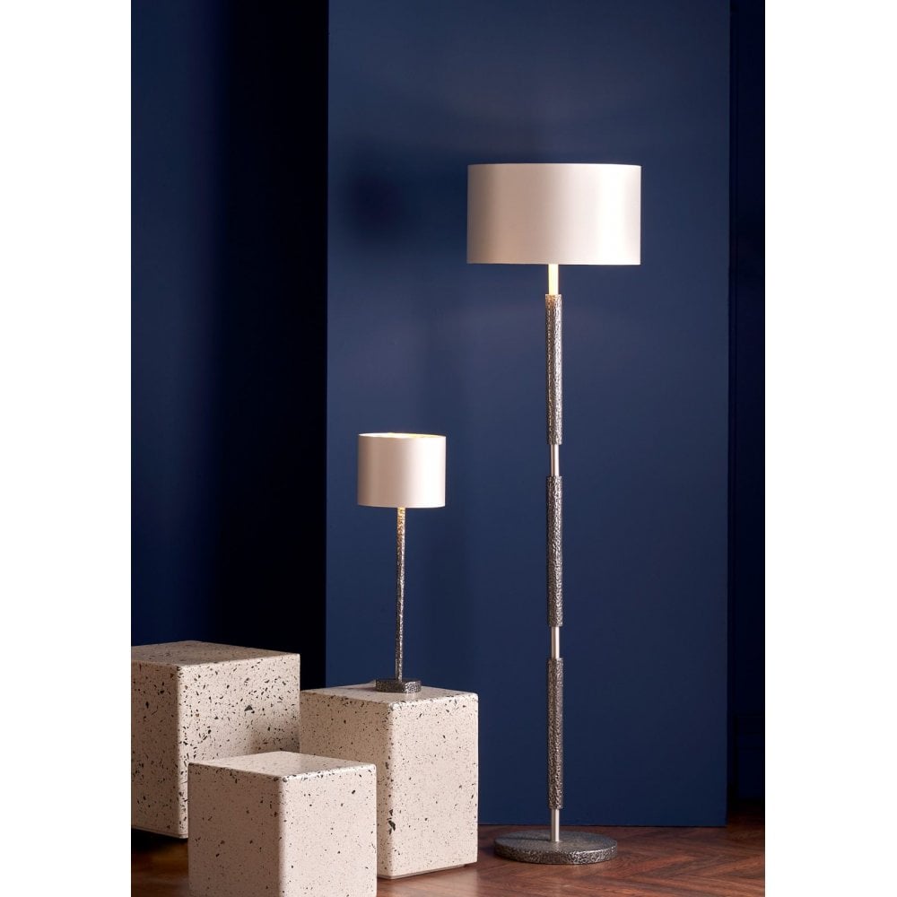 Sloane Hammered Pewter Floor Lamp