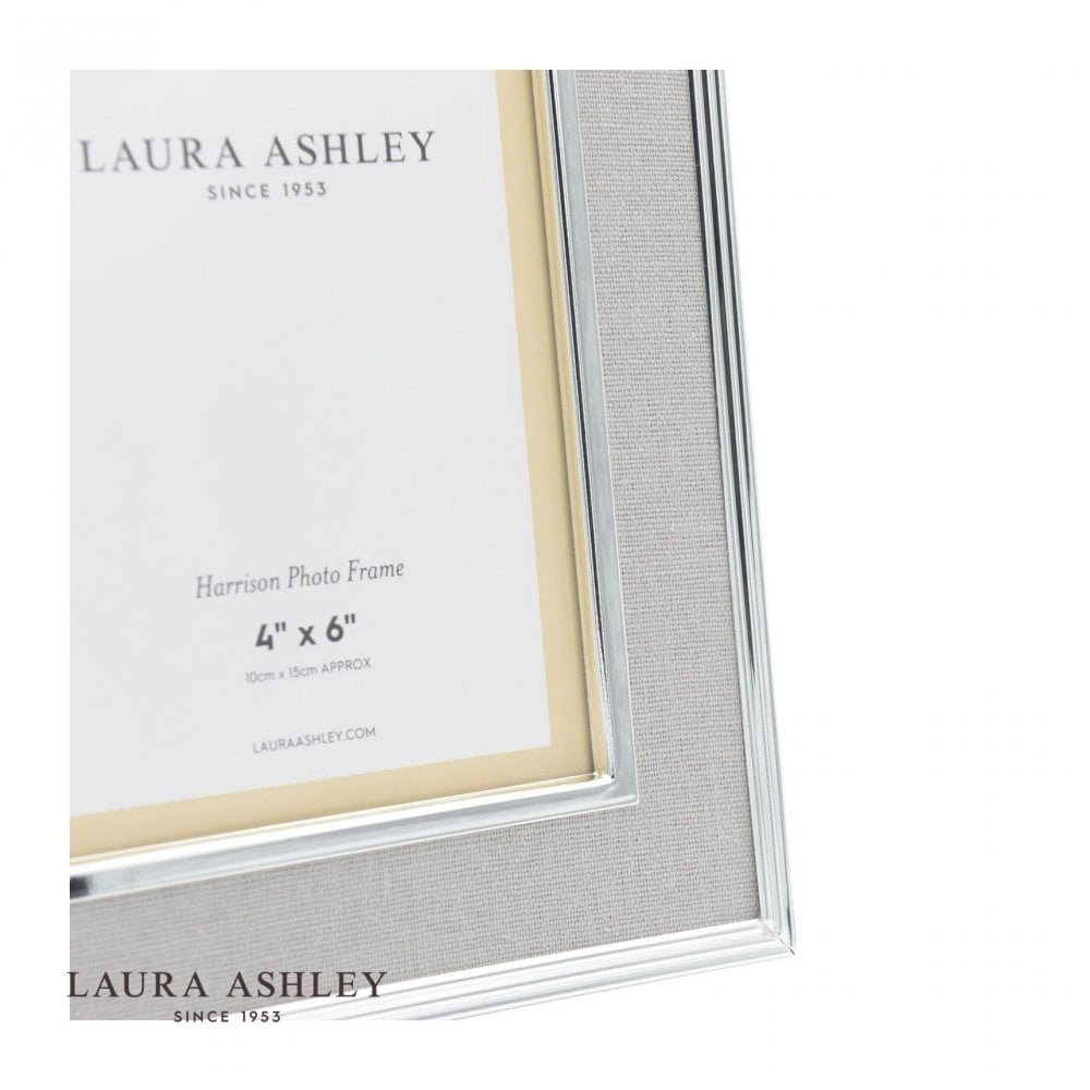 Harrison Pale Charcoal Grey Linen Photo Frame 4x6 Inch